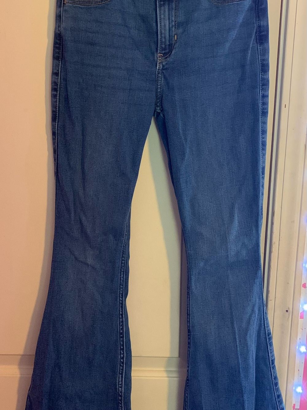 Hollister Women's Dark Blue Flared Jeans